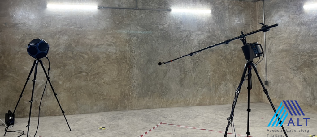 How to use a boom in an acoustic laboratory